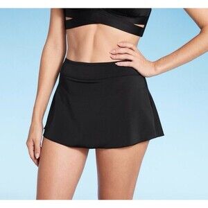 Shade & Shore Women's Black Swim Skirt Skirtini size Medium NWT
